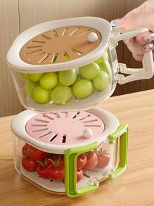 1 pièce Passoire rotative, bol de drainage de cuisine panier à laver les légumes, panier à laver les fruits et légumes, panier à soupe, passoire à baies, passoire à couper les fruits, petit panier pliable avec ensemble de passoire en plastique, mini kit pour la maison