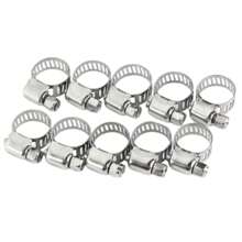 10pcs Adjustable Hose Clamp Set For Cars & Motorcycles - Fuel Line Jubilee Clips For Garden DIY Plumbing Projects