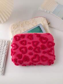 心形毛绒笔记本电脑内胆包，甜美平板电脑袋，适用于 11 英寸/13 英寸/15 英寸笔记本电脑，适合学校使用的学校用品包，适合女士使用的笔记本电脑包， 书包 - 彩色 - 查看 6