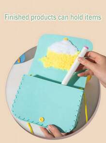 1 pieza Cuadro de pintura de ganchillo hecho a mano para niños, material de manualidades con dibujos animales, calcomanías de juguete, el mejor regalo de cumpleaños para niños y niñas con accesorios de color aleatorio, regalos de Navidad, regalos festivos