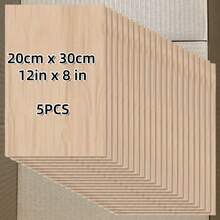 5pcs/15pcs/25pcs Wooden Boards For Crafts -12x8 Inch/30*20cm - 2.2mm Thick Plywood With Smooth Surface Square Wooden Boards Wooden Boards For Laser Cutting, Wood Burning, Architectural Models, Staining - Màu be - Xem 11