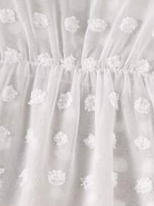 Cubre traje de baño de estilo vacacional blanco para niñas, ligero y cómodo para nadar, fiestas, salidas. Adecuado para combinarlo con trajes de baño u otras prendas en verano