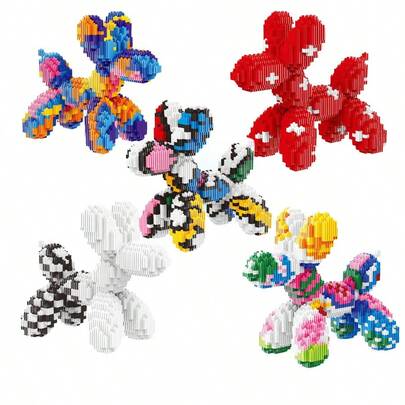 1pc Micro-Particle Puppy Toy, Assembled Building Blocks, Abstract Building Blocks, Building Block Decor, Animal Building Blocks, Birthday Gift, Collectible Ornament