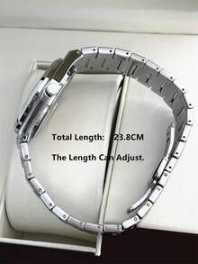 Pablo Raez 1 Stück Herren Business Vintage Uhr Edelstahl Armband Kette Sommer Strand Accessoires Männerschmuck Originale Armbanduhr IPS Silber Nicht anlaufendes Stahlgehäuse Charmante Uhr Berühmte Marke Neu AAA Luxus Schwarz Weiß Farbe 50M Wasserdicht Einfache Kalenderanzeige Uhr Herren Lässig Mode Quarz Uhr für Männer