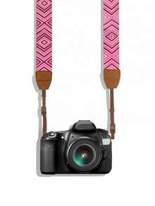 1 pieza Correa de hombro retro bordada y tejida, adecuada para varias cámaras DSLR y sin espejo - Multicolor - Ver 4