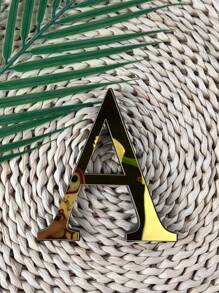 1 Piece 3D Acrylic Mirror Letter Art Wall Sticker - Light And Shadow Intertwined Space Aesthetic Symbol, Gold/Silver/Black/Rose Gold Oversized Letters Self-Adhesive Home Decorative Letter Logo Art Sticker, Artistic 3D Thickened Acrylic Mirror Letters Wall Sticker (3.93/5.9/7.87/11.81 Inches)