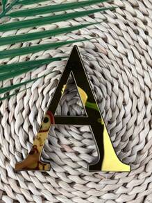 1 Piece 3D Acrylic Mirror Letter Art Wall Sticker - Light And Shadow Intertwined Space Aesthetic Symbol, Gold/Silver/Black/Rose Gold Oversized Letters Self-Adhesive Home Decorative Letter Logo Art Sticker, Artistic 3D Thickened Acrylic Mirror Letters Wall Sticker (3.93/5.9/7.87/11.81 Inches)