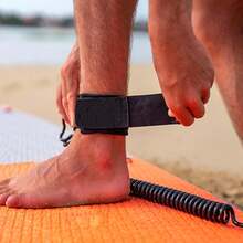 Surfboard Ankle Leash, Paddleboard Specific Cord, Surfboard Tow Rope Retractable Length 2.6ft/80cm, Stretched Length 9.8ft/300cm, Surfing Leg Rope, Elastic Tether Leg Cord, Suitable For Standup Paddleboard, Longboard, Shortboard Ankle Accessories, Surfboard Leash, Support Leg Strap For Standup Paddleboard, Beach Essentials, Beach Accessories, Pool Float - Multicolor - View 4