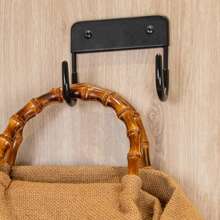 1pc Iron Ironing Hanging Hook Rack, Black Color, Suitable For Home Hanging Storage