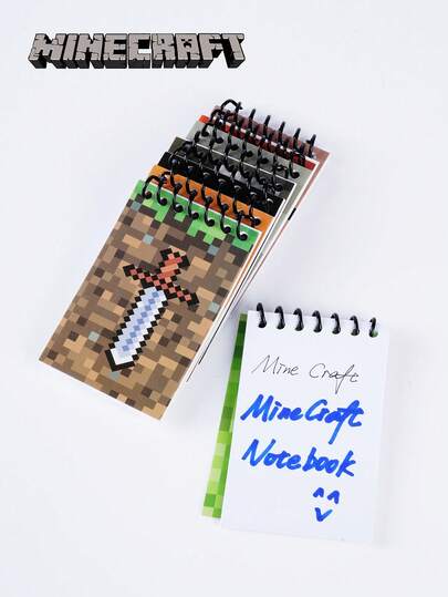  8PCS / 6PCS Minecraft Officially Licensed Pixel-Art Design Perforated Pages For Sketching Notes Gaming Plans Lay-Flat Binding Ultimate Gift For Block Builders Collectors Nostalgic Block-Building Vibes 30% OFF