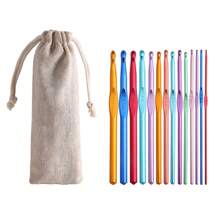 14 Stücke Aluminium Häkelnadel Set - 2-10mm Stricknadeln, geeignet für Handarbeiten und Garnprojekte