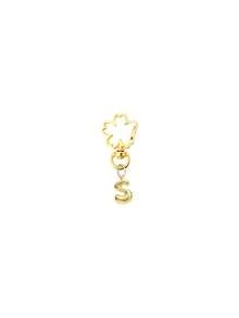 1pc Cute Bubble Alphabet Charm Bag Pendant - Flower Shape Keychain, High Quality Gold Letters A-Z, Shiny Alloy Bag And Backpack Pendant - Perfect Gift For Birthdays And Special Occasions, Keychain Ring Bag Backpack Pendant Car Pendant, Gift For Women And Girls, Wallet And Handbag Accessories, Bag Pendant, Best Gift For Lovers, Friends, Party Souvenirs