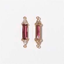 2 pièces/set Boucles d'oreilles élégantes aux zirconiums micropavés de couleurs mixtes, boucles d'oreilles pendantes géométriques polyvalentes à la mode pour femmes. Convient pour la fabrication de bijoux tels que colliers, bracelets, boucles d'oreilles, porte-clés
