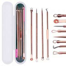 祛痘工具套装，包含黑头去除器、瑕疵去除器和深层清洁面部护理工具 - 粉刺針 - 查看 13