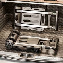 قطعة واحدة عربة يد قابلة للطي متعددة الاستخدامات، تصميم هادئ، بناء سميك، خفيفة الوزن، مناسبة لاستخدامها في المنزل والمستودع والسوبر ماركت، متوفرة باللون الرمادي والأصفر والكريمي