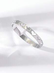 Novo Bracelete de Aço Inoxidável Decorado com Pedras de Zircônia, Simples e da Moda, Presente Perfeito