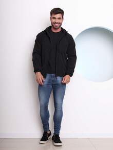 Vukkin M 522 Men's Windbreaker Jacket - Navy Blue - View 2