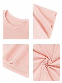 Tween Girls' Tropical Summer Print Short Sleeve T-Shirt, Student Youth Clothing, Summer Top Prepared For Young Girls Ready To Play - Pink - View 6