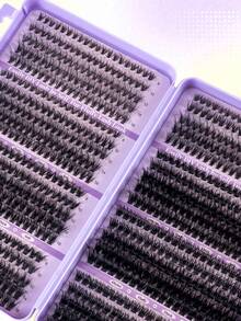 800pcs Eyelash Extension Kit, DIY Eyelash Extension Set, Individual Lash Clusters, D-Curl, Eyelash Cluster Set Includes Eyelash Glue, Remover, And Applicator Brush, Easy For Home Use (30D-40D-50D+60D+80D+100D). Eyelash Cluster Set, Suitable For Travel, Daily Wear (Beginner Friendly), Wedding, Date, Party, Holiday, Also Great For Christmas/Halloween/Gift Eyelash Set. - Black - View 9