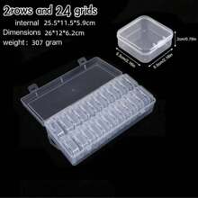 30/20/14 Small Boxes+1 Large Transparent Plastic Storage Box Set, Suitable For Storing Jewelry, Crafts, And Office Supplies, With A Covered Transparent Desktop Storage Box