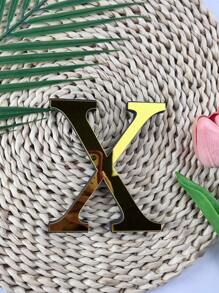 1 Piece 3D Acrylic Mirror Letter Art Wall Sticker - Light And Shadow Intertwined Space Aesthetic Symbol, Gold/Silver/Black/Rose Gold Oversized Letters Self-Adhesive Home Decorative Letter Logo Art Sticker, Artistic 3D Thickened Acrylic Mirror Letters Wall Sticker (3.93/5.9/7.87/11.81 Inches)
