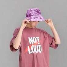 Reversible Bucket Hat For Women, Cute Beach Fisherman Style - Tie Dye Purple - View 10