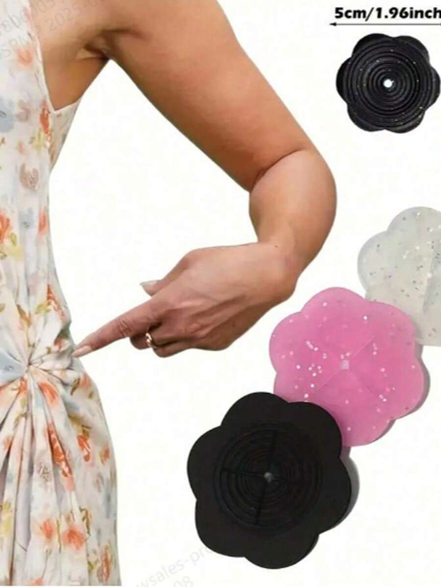 3 件优雅可调节隐形夹，适用于连衣裙、裙子、衬衫 - 女士时尚夹子，耐用塑料，轻巧设计，模因主题服装配饰 - 彩色 - 查看 1