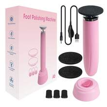 Multi-Functional Electric Foot Grinder - Powerful Callus Remover, Foot Callus Remover, Adjustable Speed And Levels, Replaceable Grinding Heads - Unisex, Ideal For Home Pedicure And Foot Depilation, Great Gift - Pink - View 9