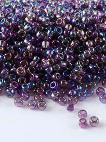 GO2CJBEADS 10 جرام جودة جيدة من حبيبات الزجاج الشفافة بقياس 2 ملم بألوان نمط لتصنيع المجوهرات