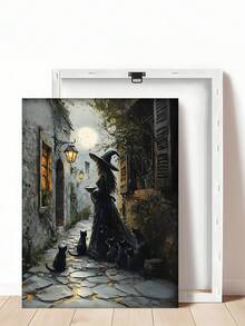 1 件女巫咖啡馆海报、女巫印象派印刷品、万圣节女巫和黑猫墙壁艺术、奇思妙想艺术、穆迪墙壁艺术、卧室装饰、客厅装饰、办公室装饰、餐厅墙壁装饰、厨房装饰、书房、走廊、宿舍装饰、浴室装饰、送给朋友的理想礼物、墙壁艺术、墙壁装饰、家居装饰、房间装饰、帆布墙壁艺术、海报、带框架的墙壁艺术、可选框架