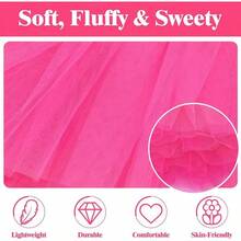 Adult Tutu Skirts 5 Layered - Halloween & 80s Style Tulle Skirt For Women - 玫紅色 - 查看 4