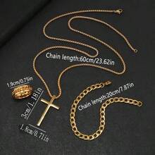 4 件/12 件时尚男士商务石英表套装,含吊坠项链 + 手链 + 戒指,多种颜色可选,适合日常外出、聚会、生日、父亲节、感恩节和节日礼物 - 彩色 - 查看 7