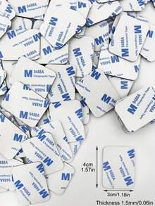 200/100 片装重型双面泡沫胶带，强力自粘安装胶带，包括方形和圆形 - 彩色 - 查看 3