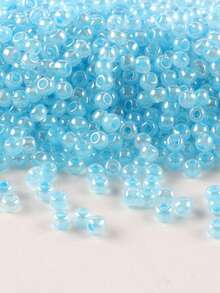 GO2CJBEADS 10g Multicolor 2mm Silverline Round Rocailles Glass Seed Beads For Bracelet Diy - Alabaster - View 4