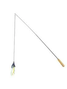 4 estilos de varitas de juguete para gatos con mango de madera ajustable, productos interactivos para mascotas, resistentes a rasguños y mordeduras