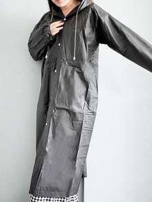 1 Stück Anti-Lecken Regenmantel Cape für Erwachsene unisex wiederverwendbarer Regenmantel Notfall-Regenmantel mit Kapuze und Kordelzug für Outdoor, Motorrad, Fahrrad, Wandern, Angeln und Bergsteigen