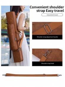 7-Position Pocket Pool Cue Box, Thickened PVC Material, Scratch-Resistant And Wear-Resistant, With Velvet Lining Inside To Protect The Cue