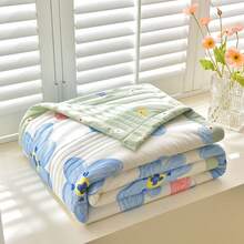 1pc Ultra Soft & Breathable Quilt - Lightweight All-Season Bedding, Modern Floral Plaid Pattern, 100% Polyester, Machine Washable, Suitable For Single/Double Bed, Hotel, Camping & Home Decor, Luxury Hotel Bedding | Modern Quilted Design | Embossed, Autumn Decor, Room Decor - Blue and White - View 2