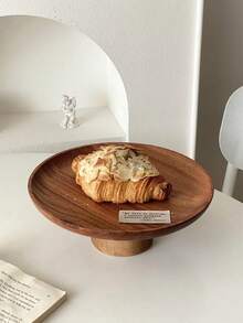 1 Set Rosewood Round Fruit Plate, Wooden Base, Available In Multiple Models - Acacia Wood Disc Base - View 4