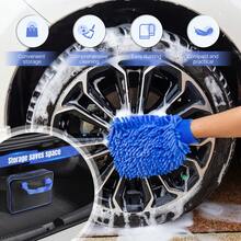 AutoFu 29Pcs Car Detailing Brush Set Soft Brushes Interior Wheel Valet Pro Cleaning Kit, With Storage Bag, Washing Dashboard Wheels, Multifunctional Cleaning Tools - Multicolor - Ver 9