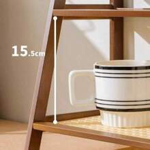 1pc Imitation Rattan Cup Holder, Double-Layer Desktop Water Cup Holder, Dormitory Kitchen Organizing Rack