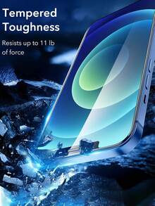 3pcs High Definition Transparent Tempered Glass Screen Protector, Sensitive Touch, Anti-Shatter, Anti-Fingerprint, Anti-Bubble, Anti-Scratch, Compatible With IPhone 12/12 Pro Screen Protector, High Definition Transparent Tempered Glass Anti-Scratch, Easy To Install, Compatible With IPhone 17/16 Pro Max/16/15/14/13/12/11/XS Max/XR/XS/X/6/7/8 Plus Series Phones, Suitable For Phone Cases - Clear - View 3