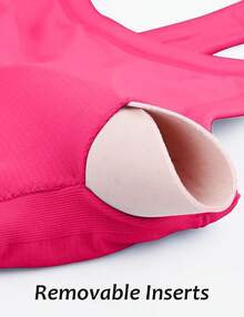 Workout Tops Women With Built In Bra, Sleeveless Gym Tops Seamless Racerback Athletic Yoga Shirts, Activewear - 野莓 - 查看 6