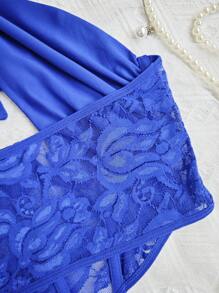 EZNV 1 Pc Fashionable Sexy Lace Halter Strapless Boned Corset Top