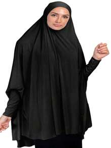 1 Stück einfacher, legerer Polyester Hidschab, für alle Jahreszeiten