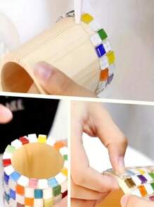 720/600/100pcs Mosaic Ceramic Tile Cubes, Crystal Glass Ceramic Tiles For Crafts And Decorations, Handmade Puzzles And Decorative DIY Gift Materials For Holidays