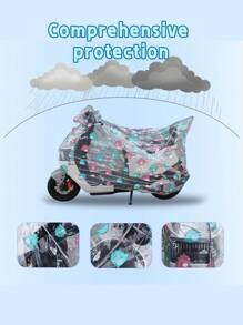 1 Piece Polyester Bike Cover, UV Waterproof Rain Dust Cover For Mountain Bikes, Motorcycles, Universal For All Seasons, Random Color Delivery, Bike Cover Waterproof, UV Resistant, Snow Proof, Anti-Theft With Keyhole, Windproof With Buckle, All-Weather Bicycle Storage Bag For Mountain, City Bikes, Random Shipping With Cute Critters And Flowers On It.
