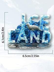 1 件挪威、冰岛、芬兰简约美丽冬夜极光磁性冰箱贴，旅行纪念品家居装饰 - 彩色 - 查看 10