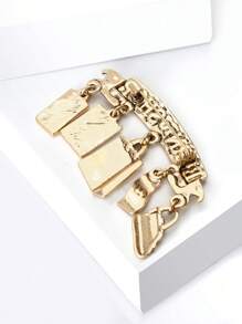 Born To Shop Brooch Pin For Women - Cute Money Bag Letter Tag Brooch For Sweater Jacket Hat Shoes Outfit Accessory