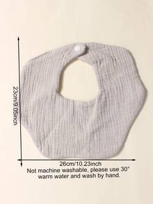 3pcs Newborn Candy Color Double-Layer Gauze Absorbent Baby Bibs, Lovely Drool Bibs Set For Daily Use, Soft And Skin-Friendly Material - Multicolor - View 2